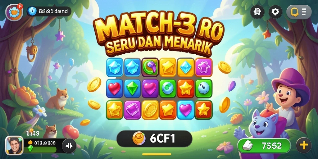 Tampilan menarik dari gameplay 6CF yang penuh warna.
