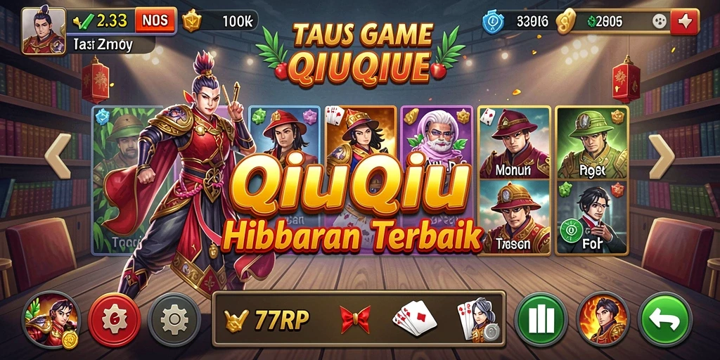 Tampilan gameplay QiuQiu yang menarik dan seru di 77RP.
