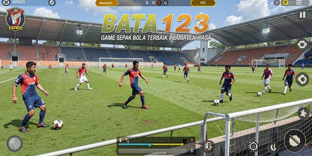 Gameplay BATA123 yang seru dan realistis dalam sepak bola.