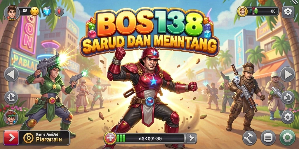 Tampilan gameplay seru dan penuh tantangan dari BOS138.