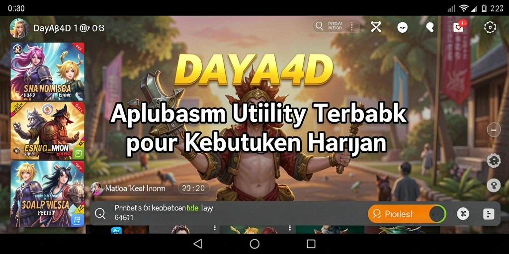 Tampilan aplikasi DAYA4D dengan antarmuka yang menarik dan fungsional.