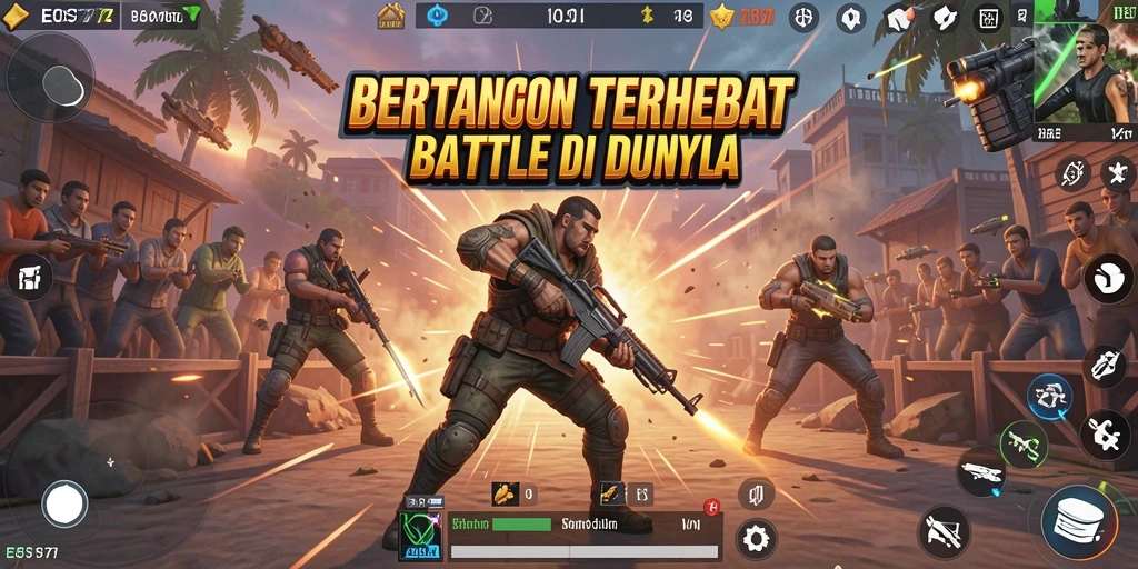 Gameplay intens dan seru dalam arena Battle Royale.