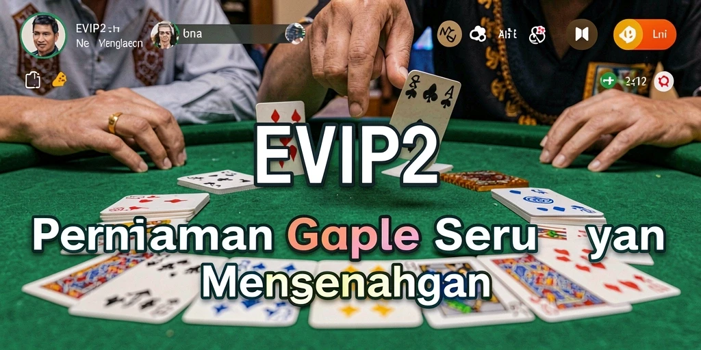 Tangkapan layar gameplay EVIP2 yang menampilkan aksi seru permainan Gaple.
