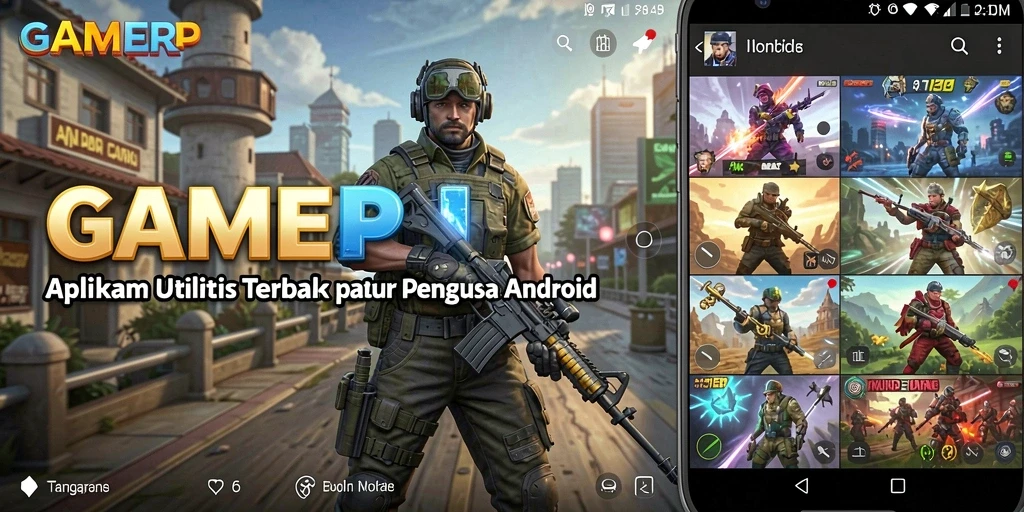 Screenshot GAMERP menampilkan antarmuka pengguna yang sederhana dan intuitif.