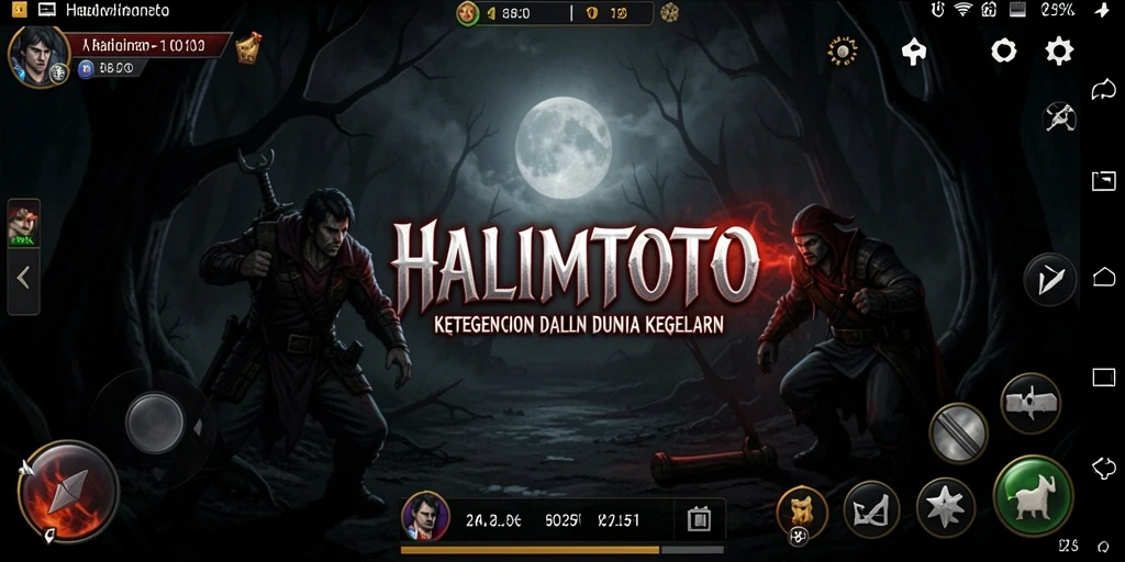 Tangkapan layar HALIMTOTO menampilkan suasana mencekam dalam gameplay yang intens.