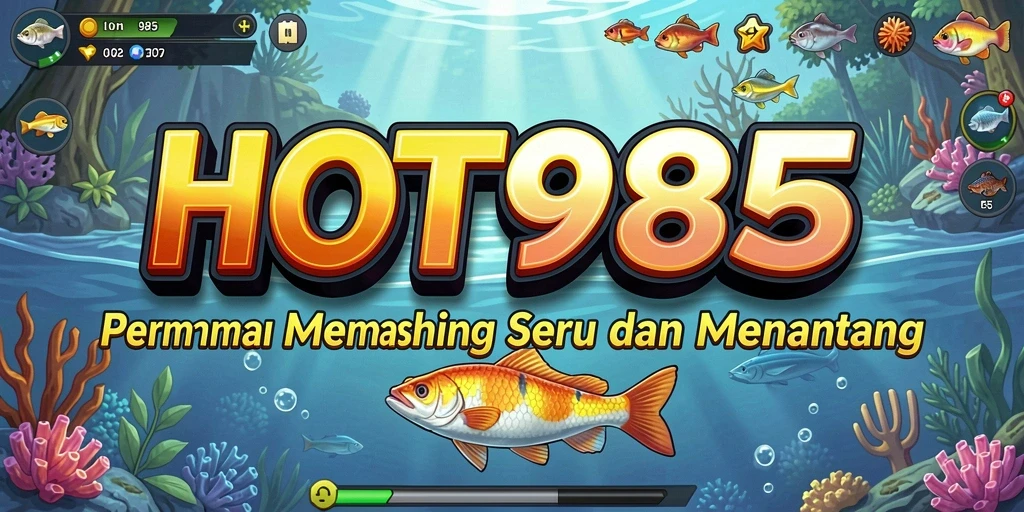 Gameplay HOT985 yang penuh aksi memancing ikan.