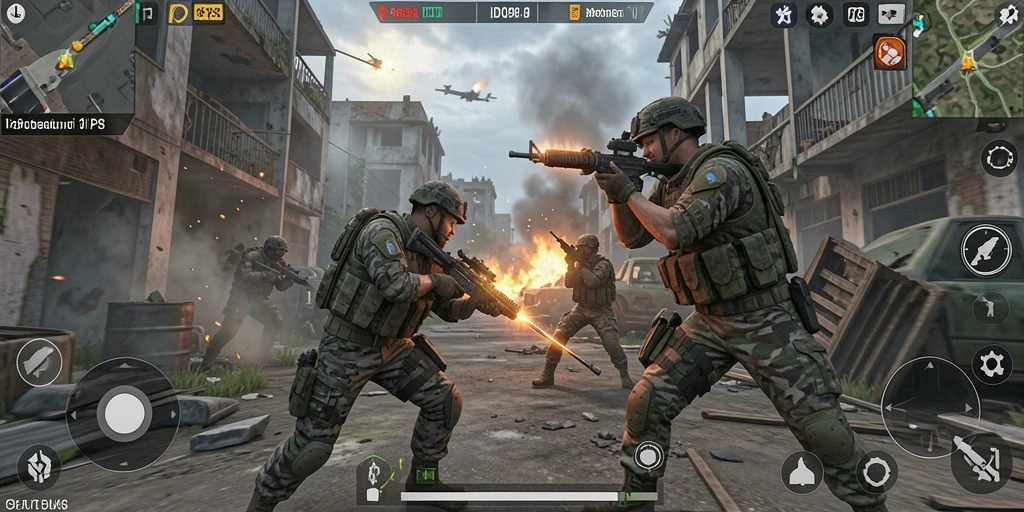 Tampilan gameplay menegangkan di ID098 dengan aksi taktis.
