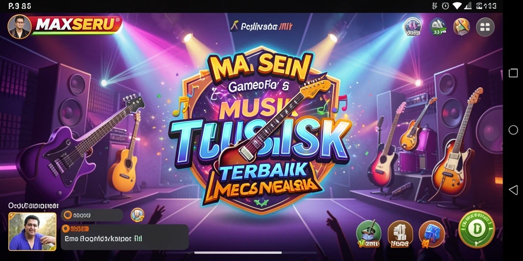 Gameplay <strong>MAXSERU</strong> dengan berbagai lagu menarik.