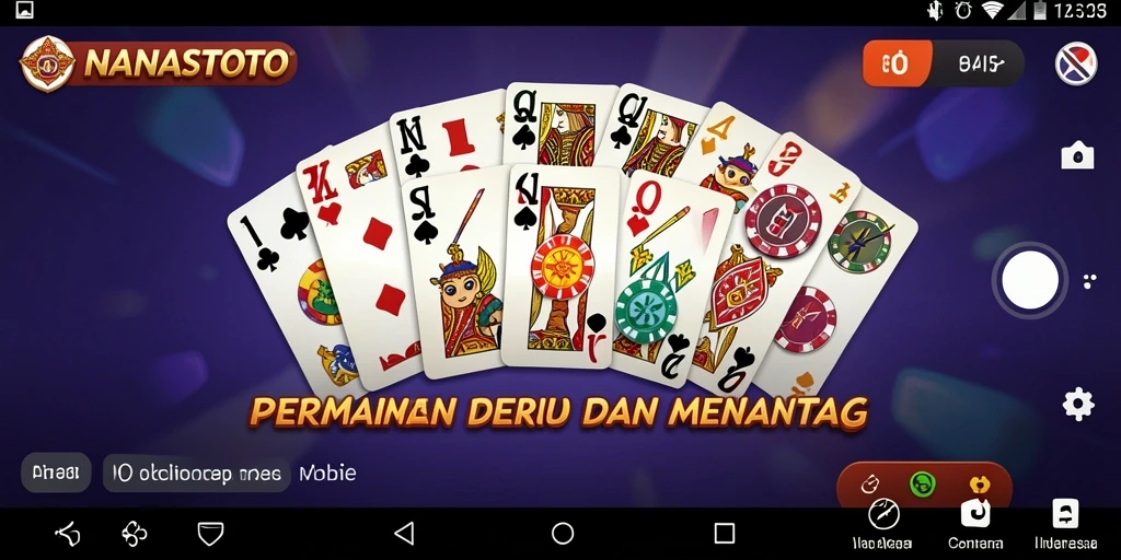 Screenshot NANASTOTO menampilkan gameplay seru dalam permainan Domino.