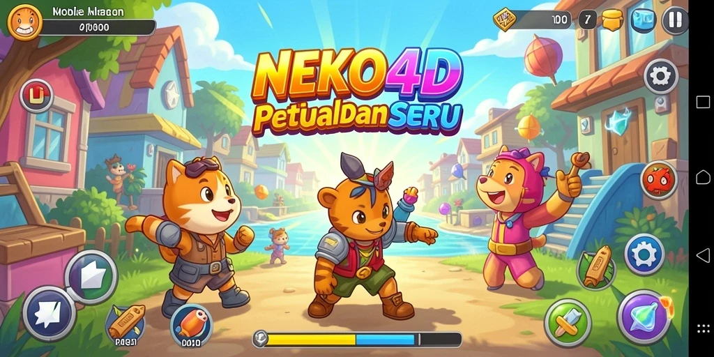 Tampilan menarik dari gameplay seru NEKO4D yang menantang.