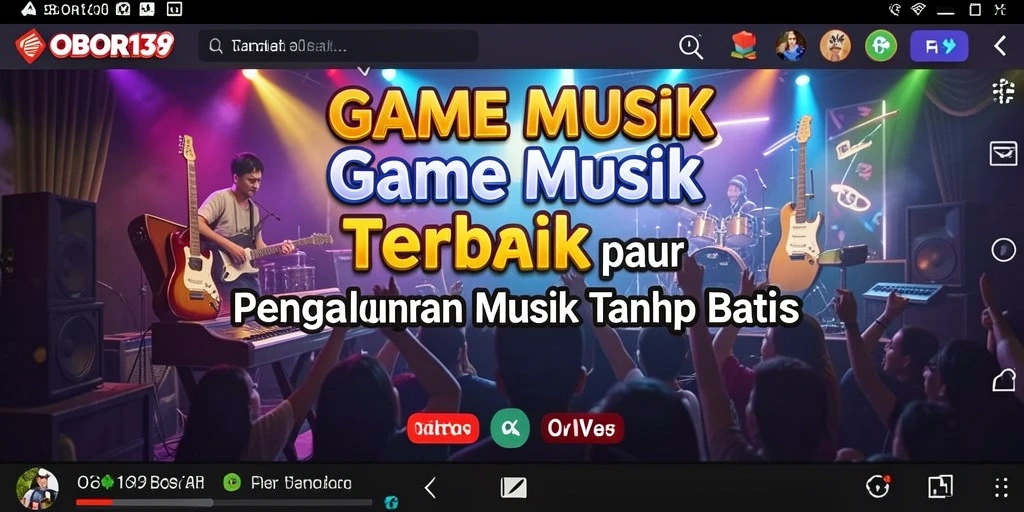 Tampilan gameplay interaktif dalam aplikasi OBOR138 yang menampilkan tantangan musik.