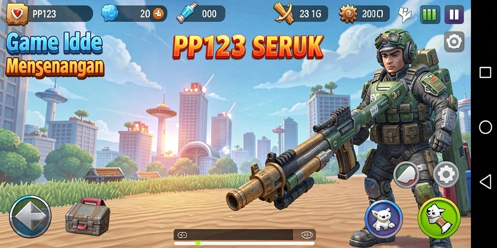 Tampilan gameplay PP123 yang menarik dan santai.