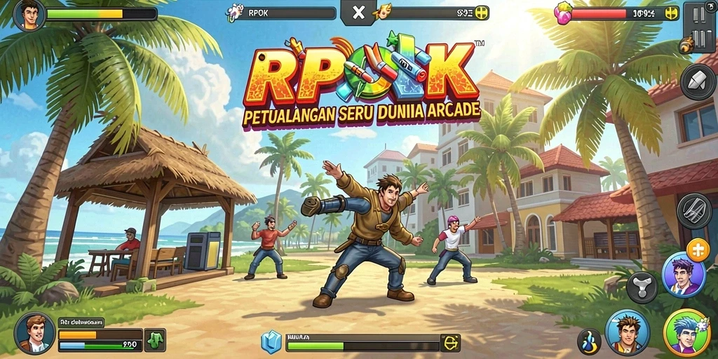 Tangkapan layar RPOK menunjukkan gameplay arcade yang seru dan menantang.