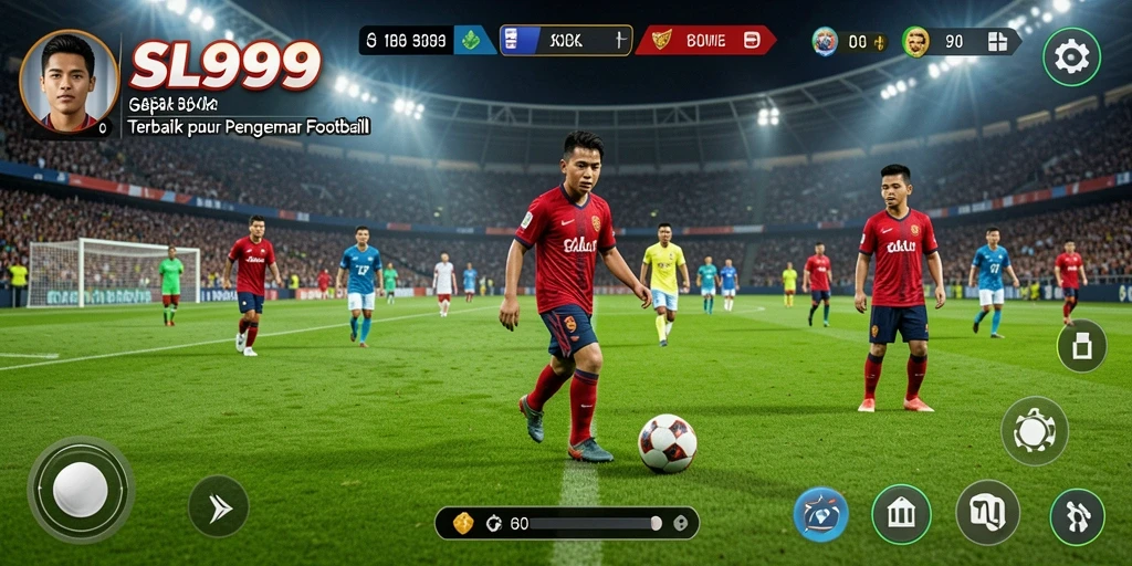 Tangkapan layar dari gameplay Football yang mendebarkan di SL999.