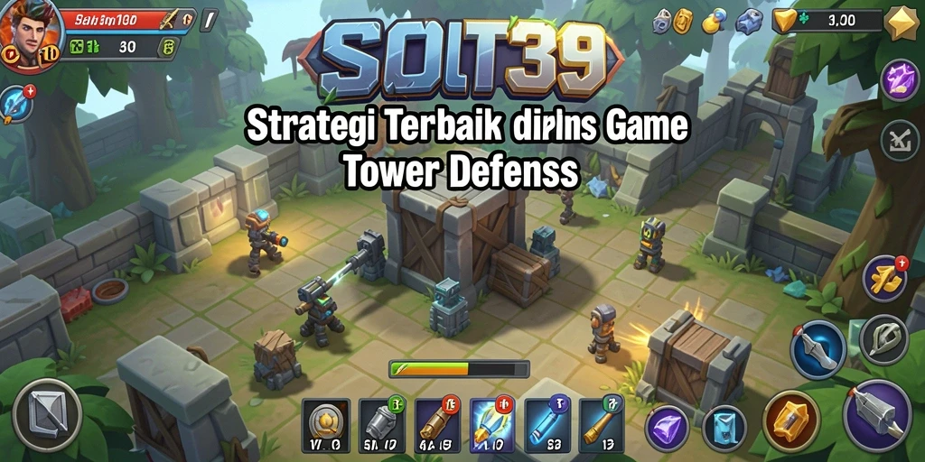 Tampilan gameplay SLOT39 yang menegangkan dalam strategi Tower Defense.