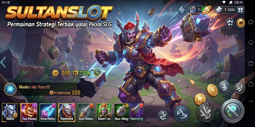 Screenshot menunjukkan aksi pertempuran seru dalam SULTANSLOT.
